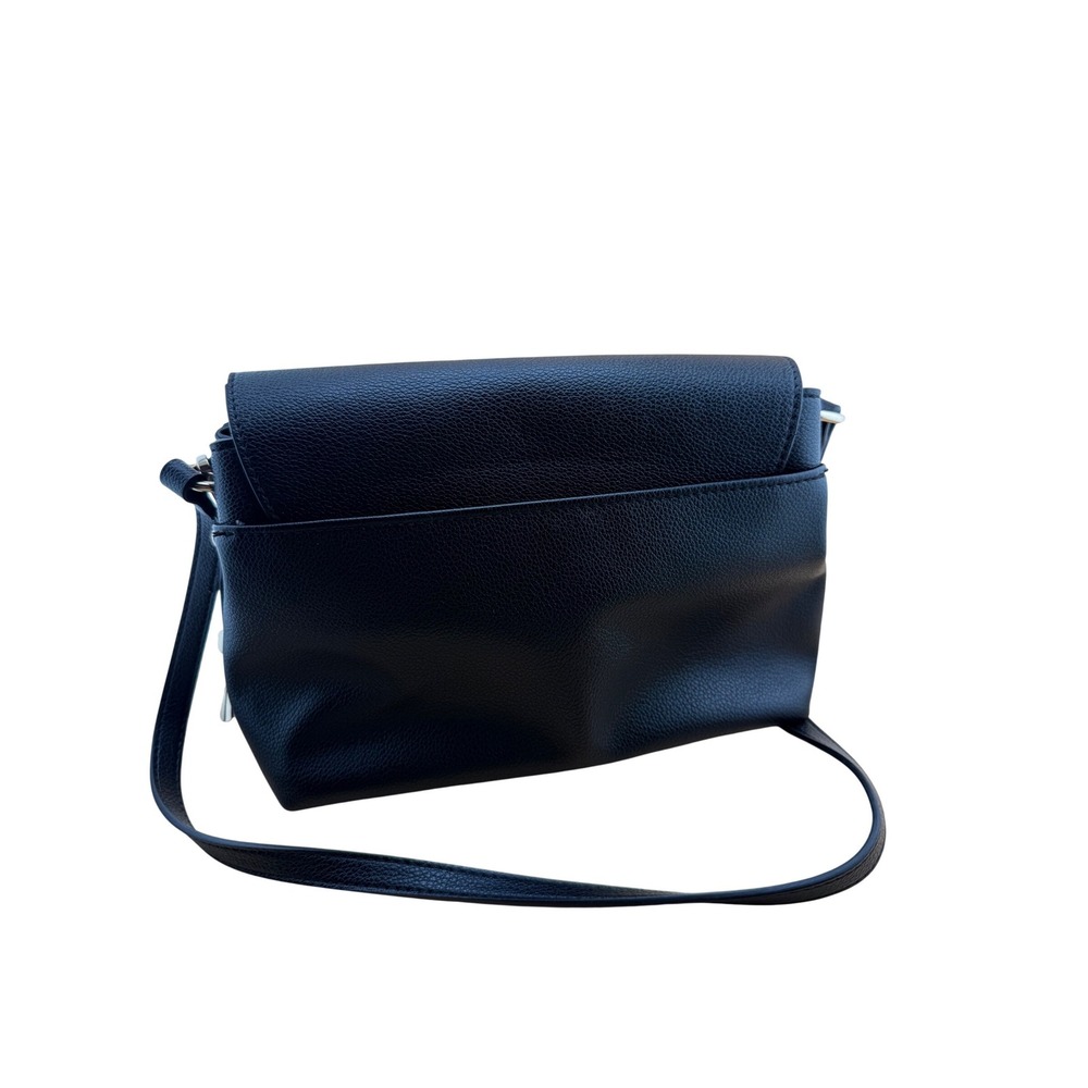LC Lauren Conrad Black‎ Pebbled Faux Leather Crossbody Bag Gold Hardware - Picture 3 of 8